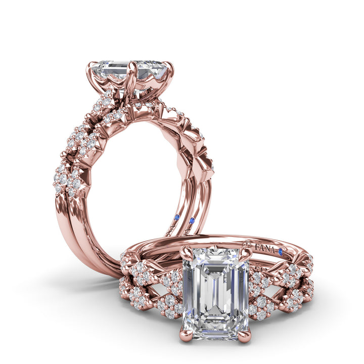Modern Vintage Diamond Engagement Ring