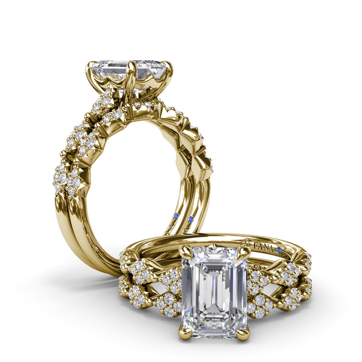 Modern Vintage Diamond Engagement Ring