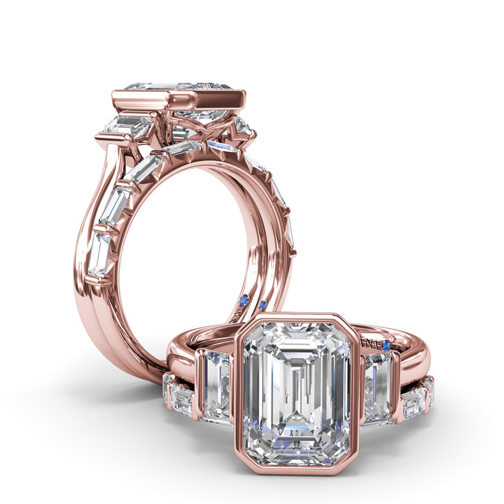 Bezel Set Diamond Engagement Ring