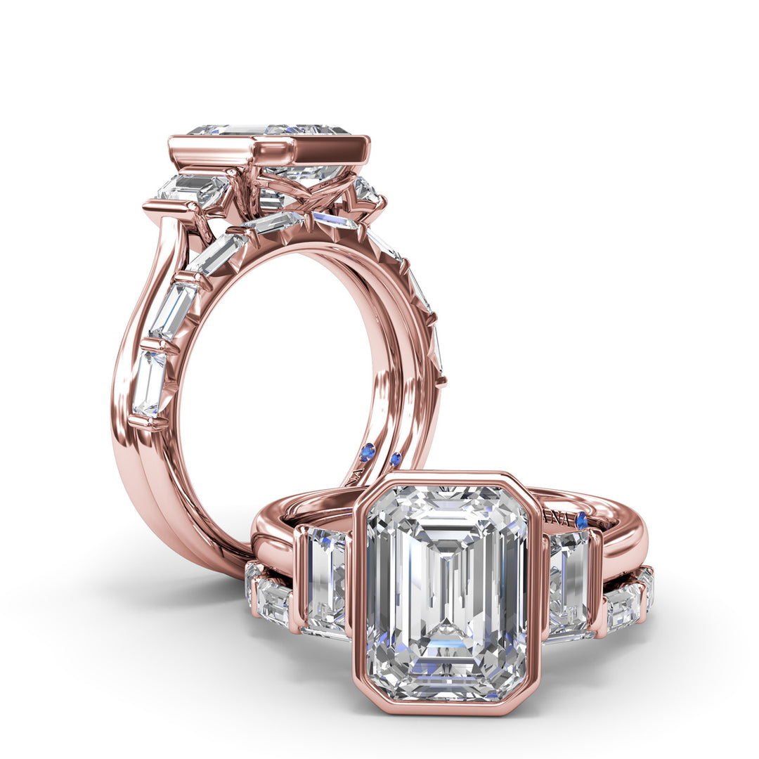 Bezel Set Diamond Engagement Ring