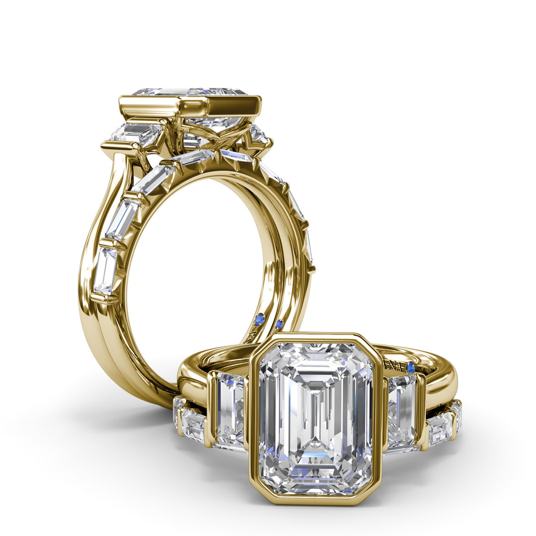 Bezel Set Diamond Engagement Ring