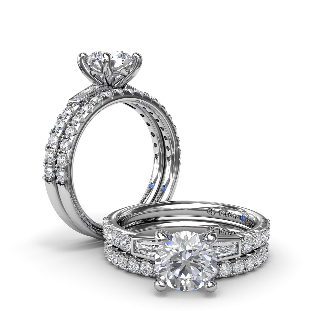Tapered Baguette Diamond Engagement Ring