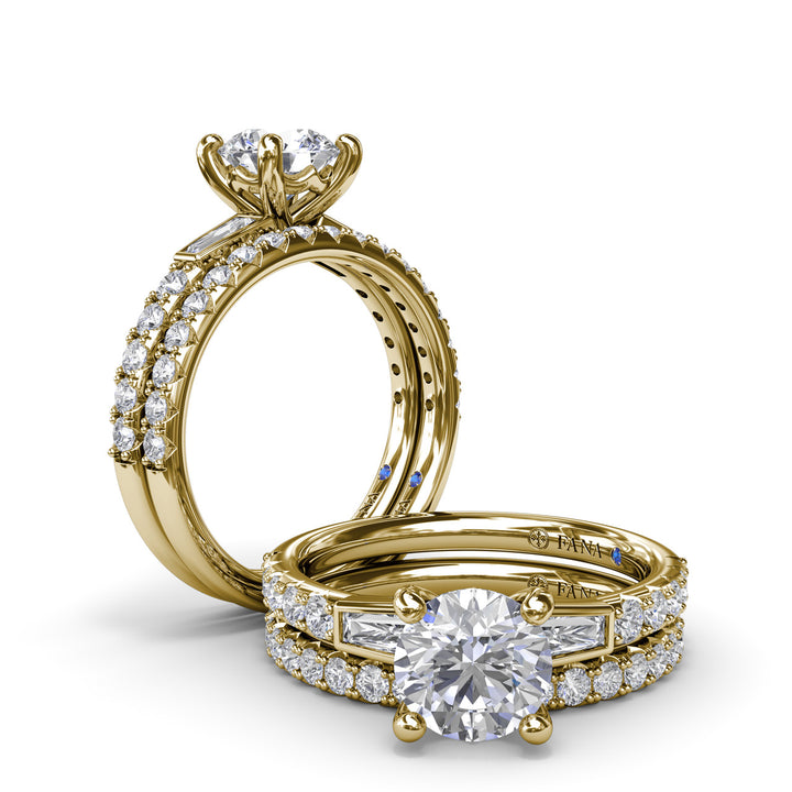 Tapered Baguette Diamond Engagement Ring