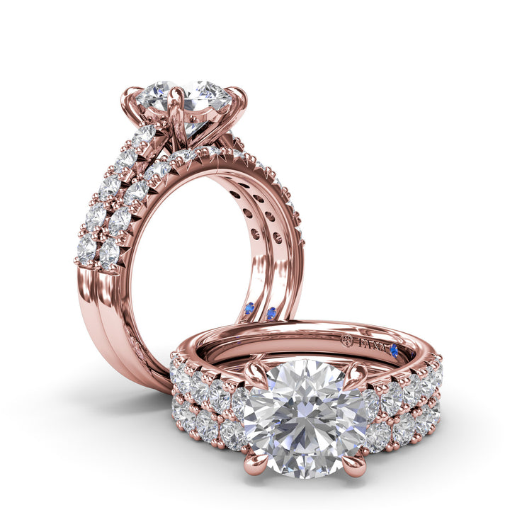 Double Prong Diamond Engagement Ring