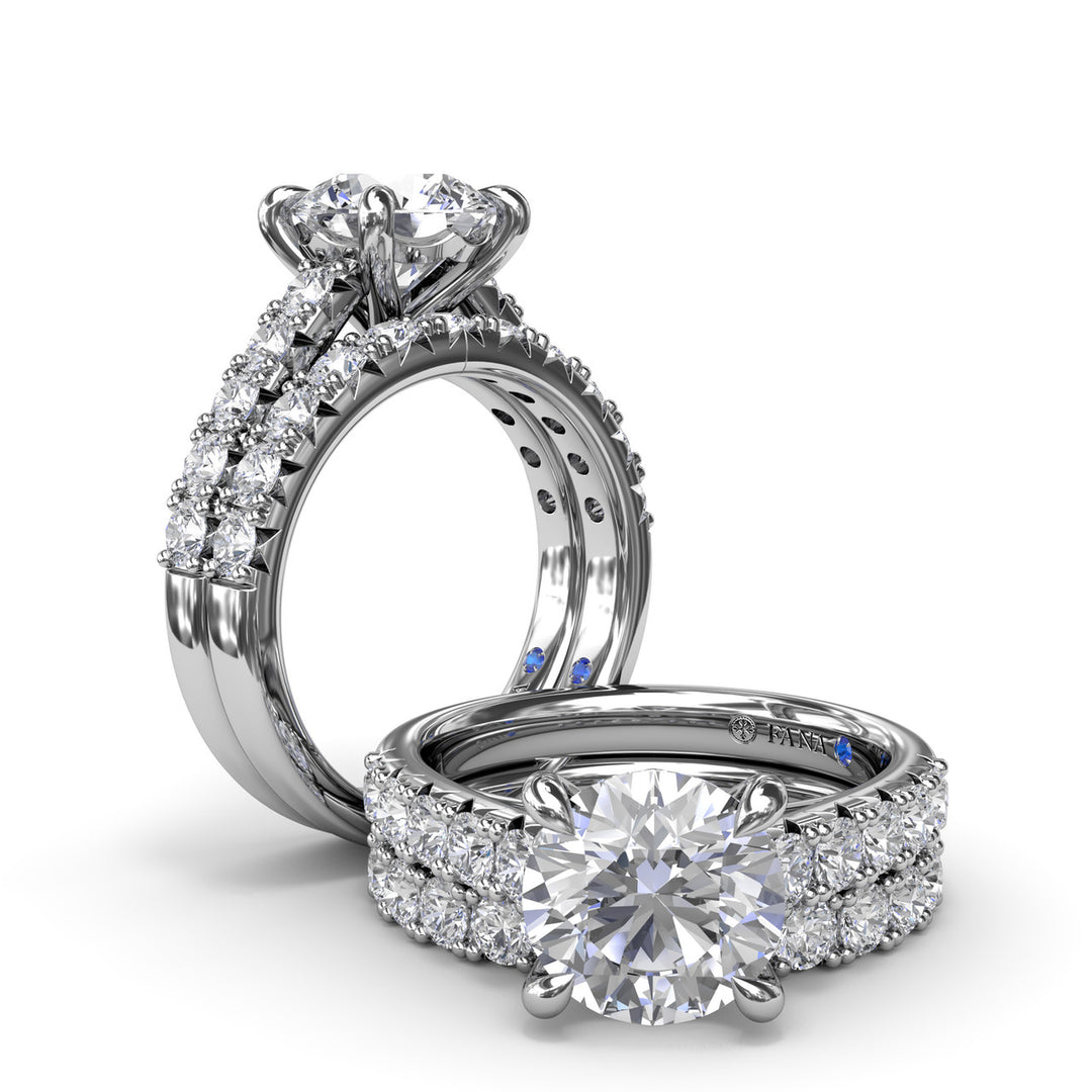 Double Prong Diamond Engagement Ring