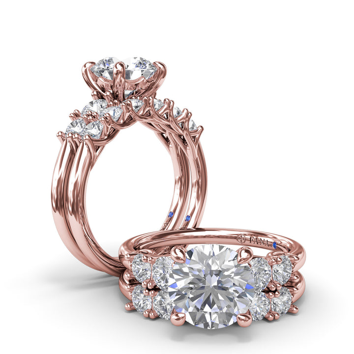 Double Side Stone Engagement Ring