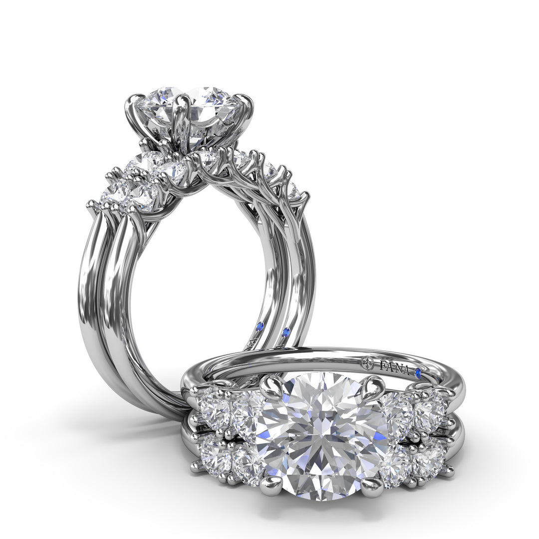 Double Side Stone Engagement Ring