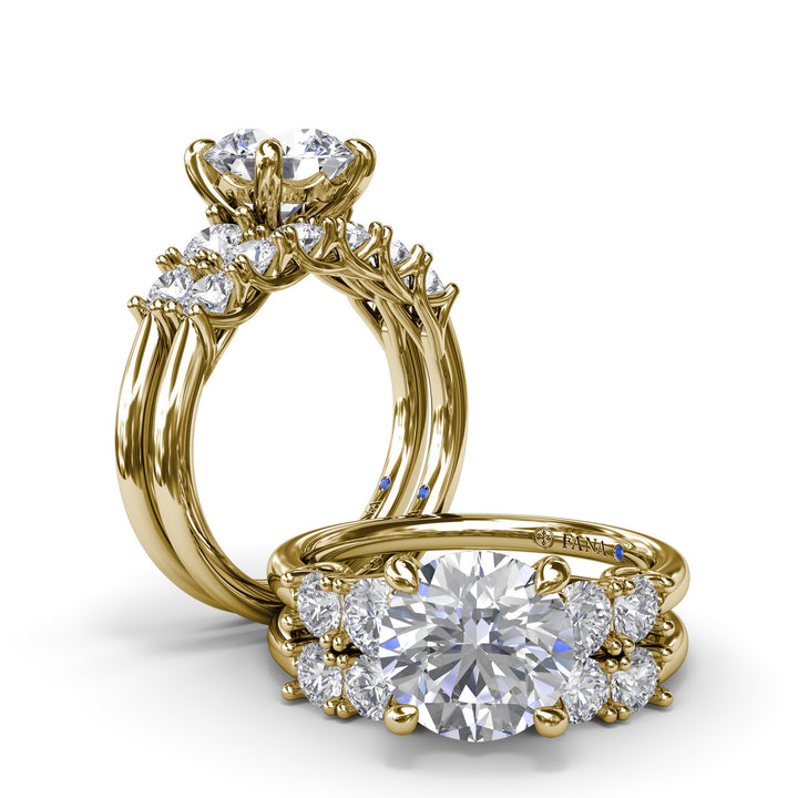 Double Side Stone Engagement Ring