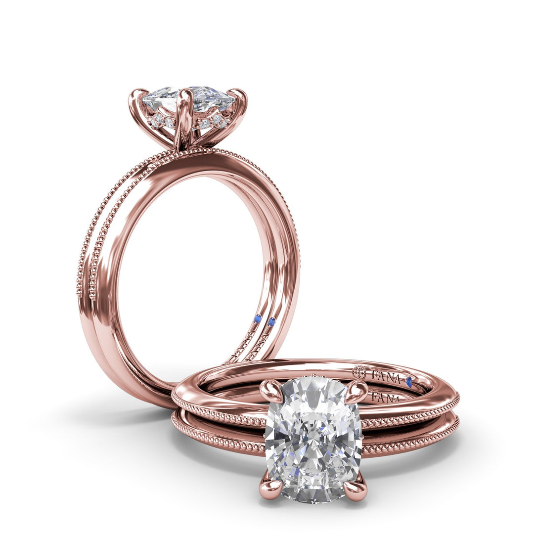 Knife-Edge Diamond Engagement Ring