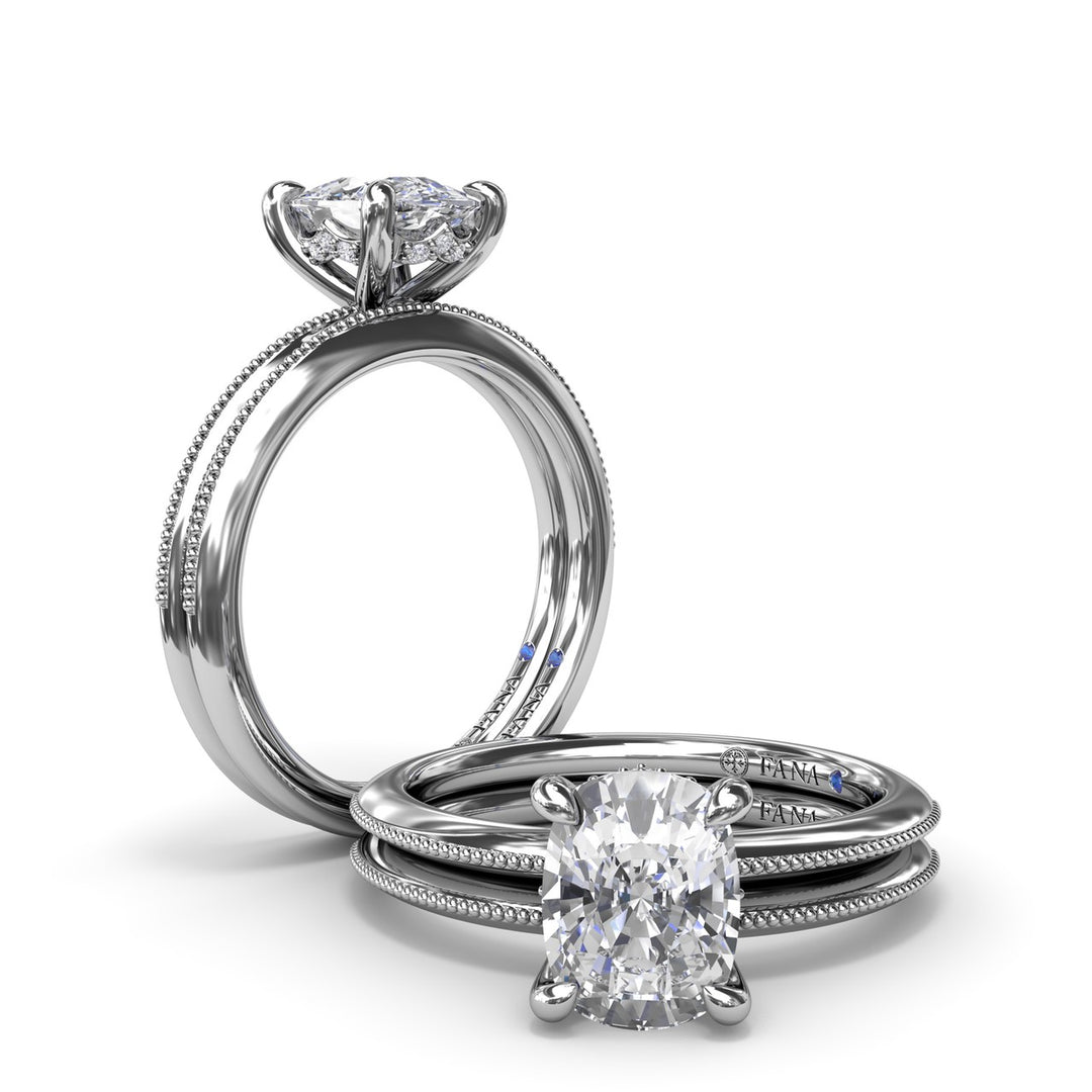 Knife-Edge Diamond Engagement Ring