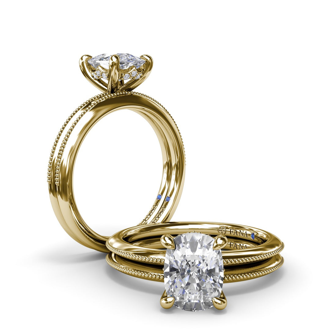 Knife-Edge Diamond Engagement Ring