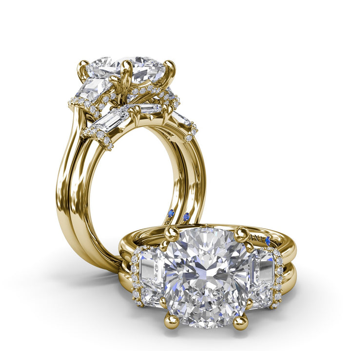 Chunky Baguette Diamond Wedding Band