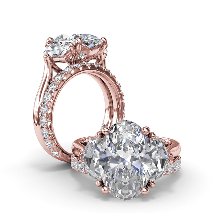 Three Stone Diamond Cadillac Engagement Ring