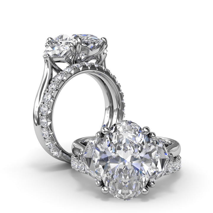 Three Stone Diamond Cadillac Engagement Ring