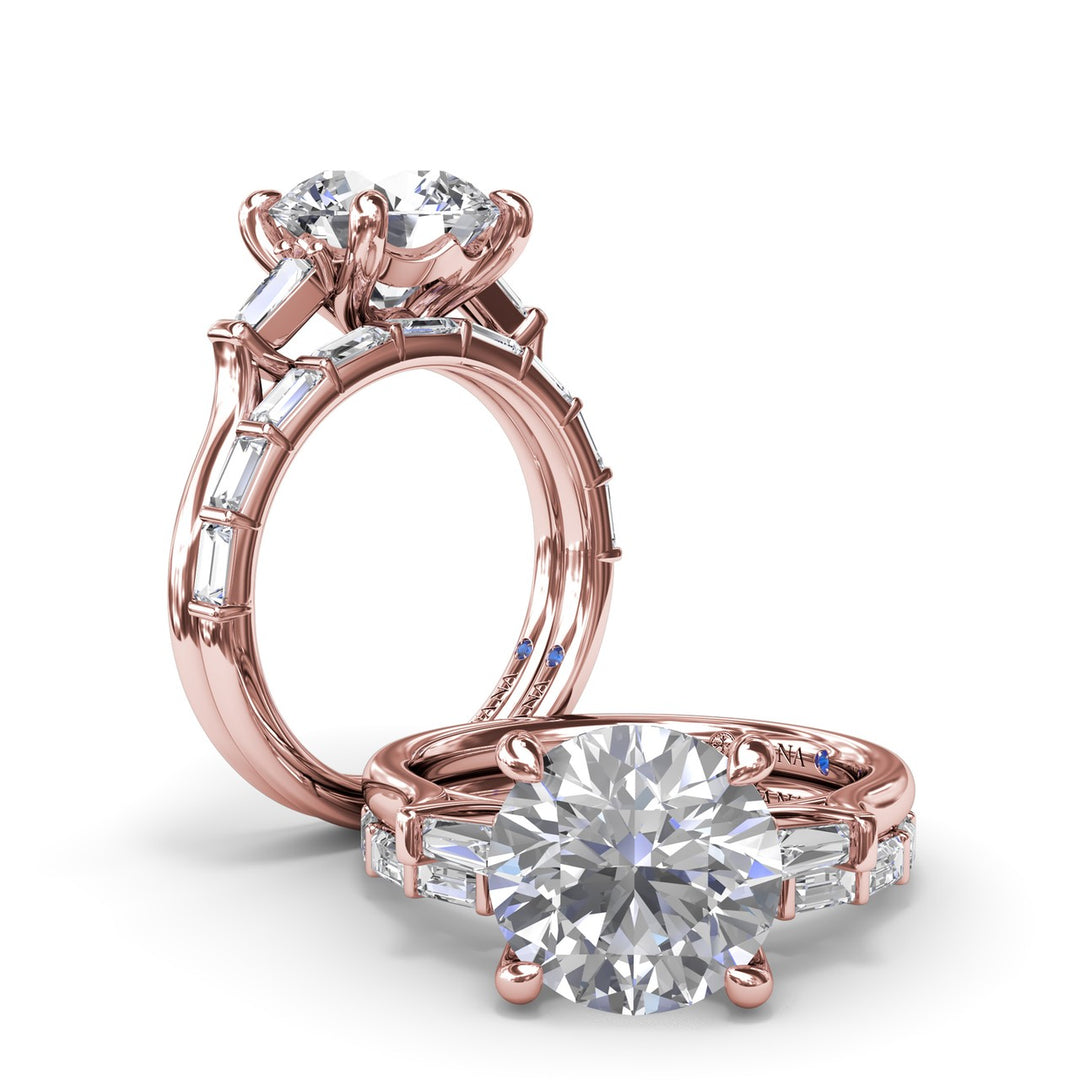 Tapered Baguette Diamond Engagement Ring