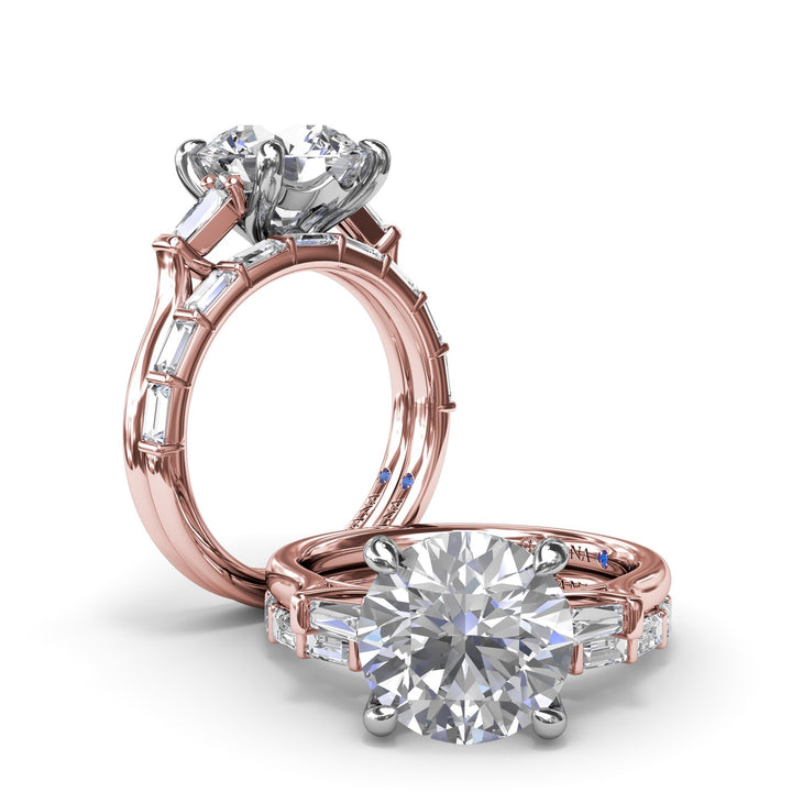 Tapered Baguette Diamond Engagement Ring