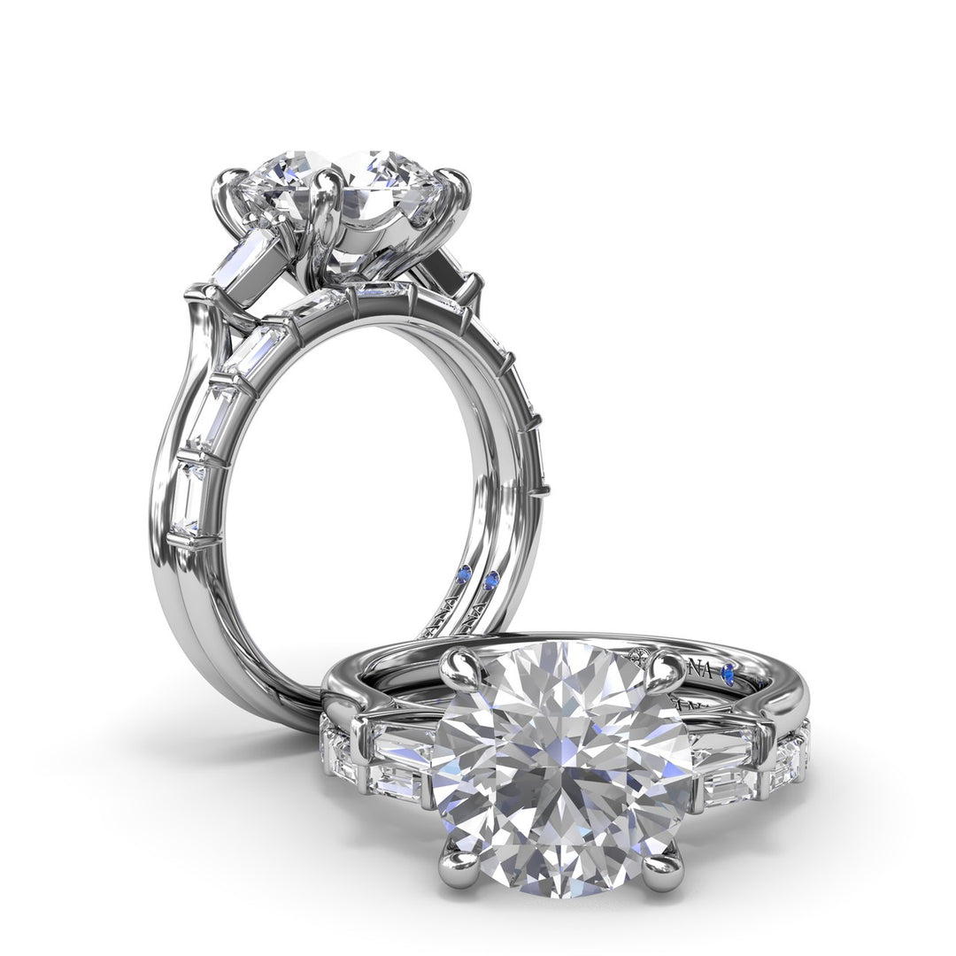 Tapered Baguette Diamond Engagement Ring