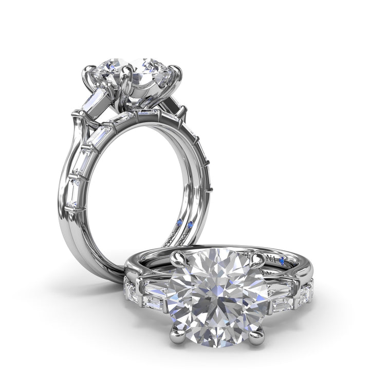 Tapered Baguette Diamond Engagement Ring