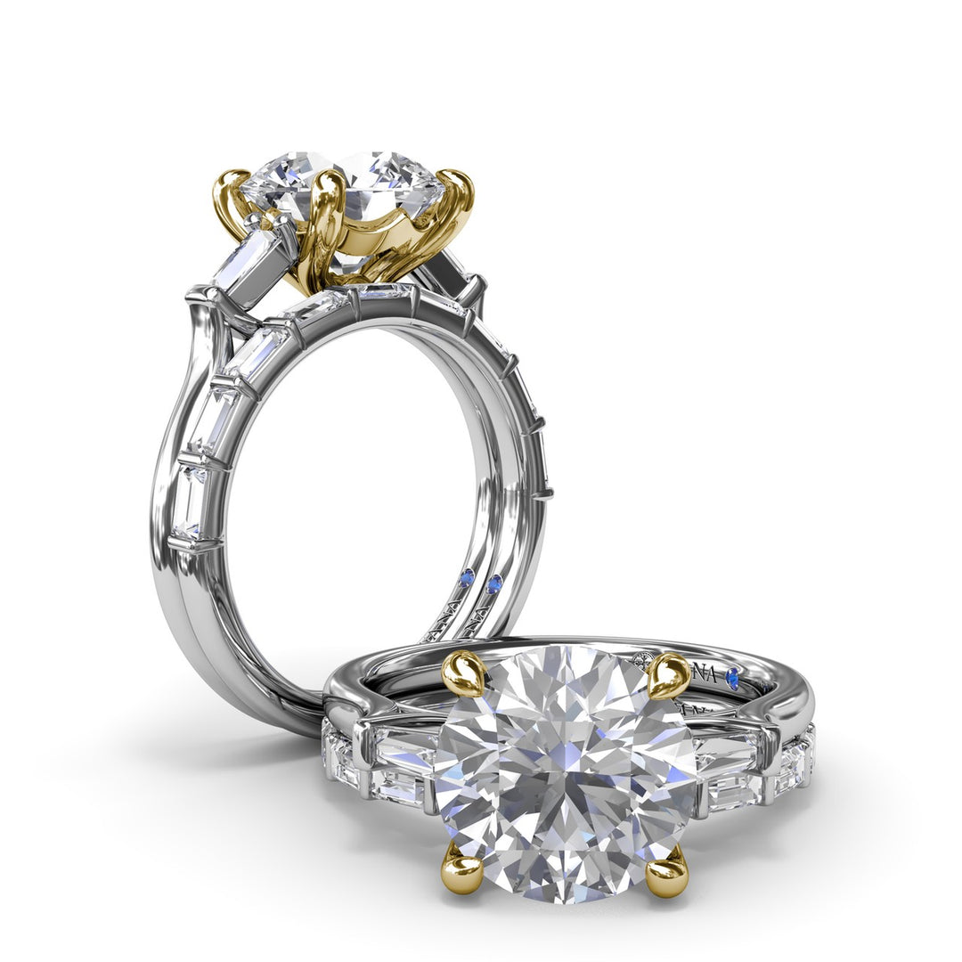 Tapered Baguette Diamond Engagement Ring