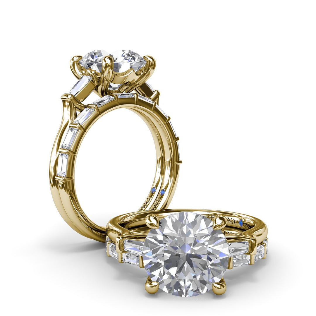 Tapered Baguette Diamond Engagement Ring