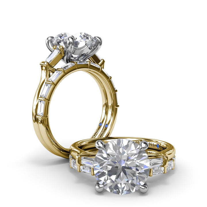 Tapered Baguette Diamond Engagement Ring