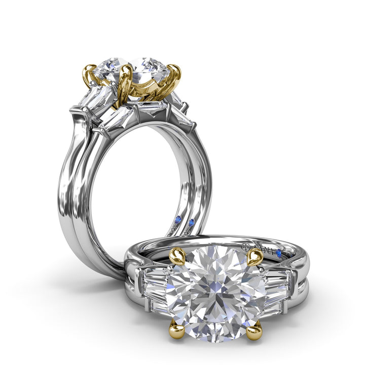 Double Tapered Baguette Diamond Engagement Ring
