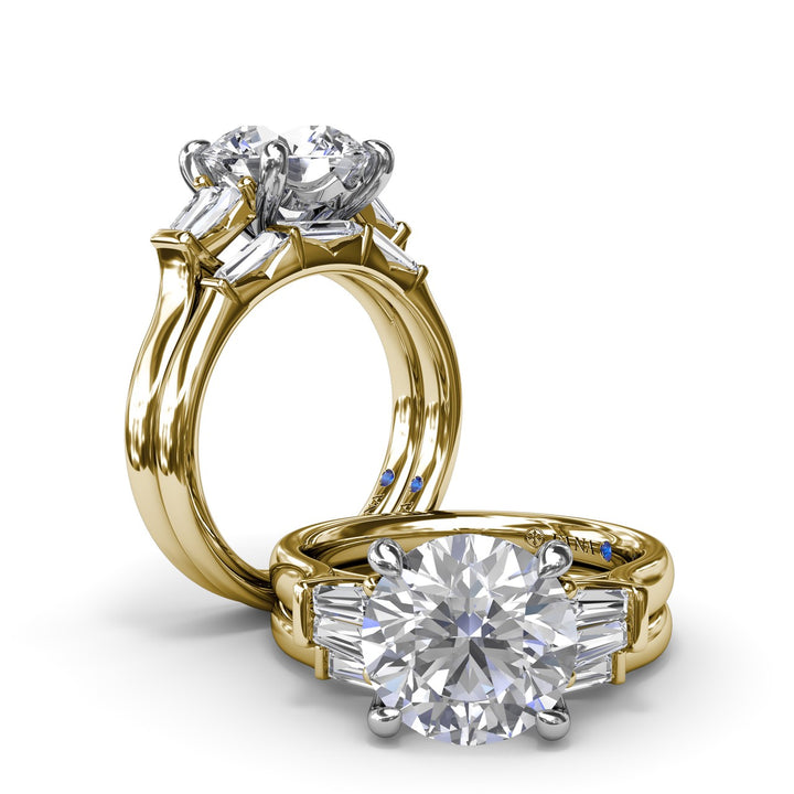 Double Tapered Baguette Diamond Engagement Ring