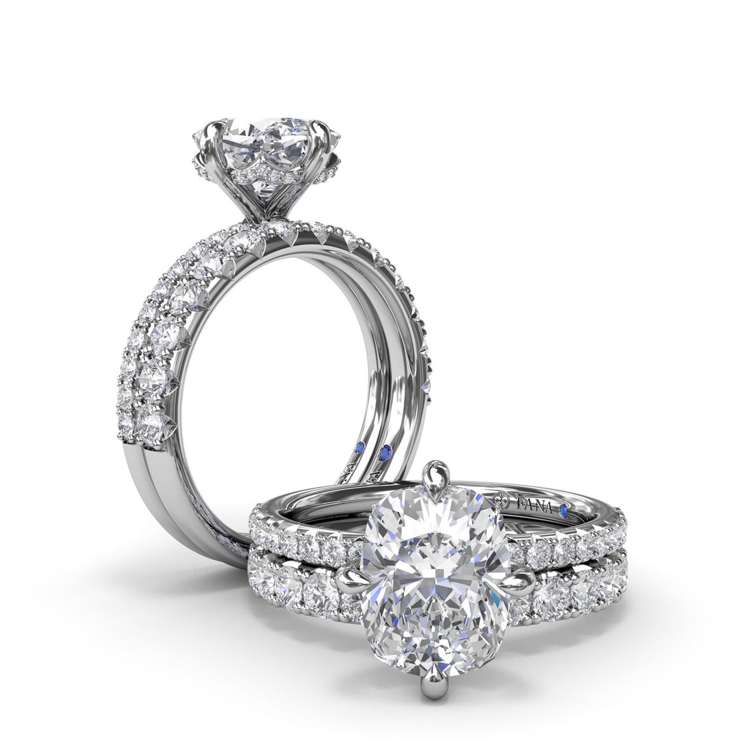 Four Prong Cushion Cut Diamond Engagement Ring