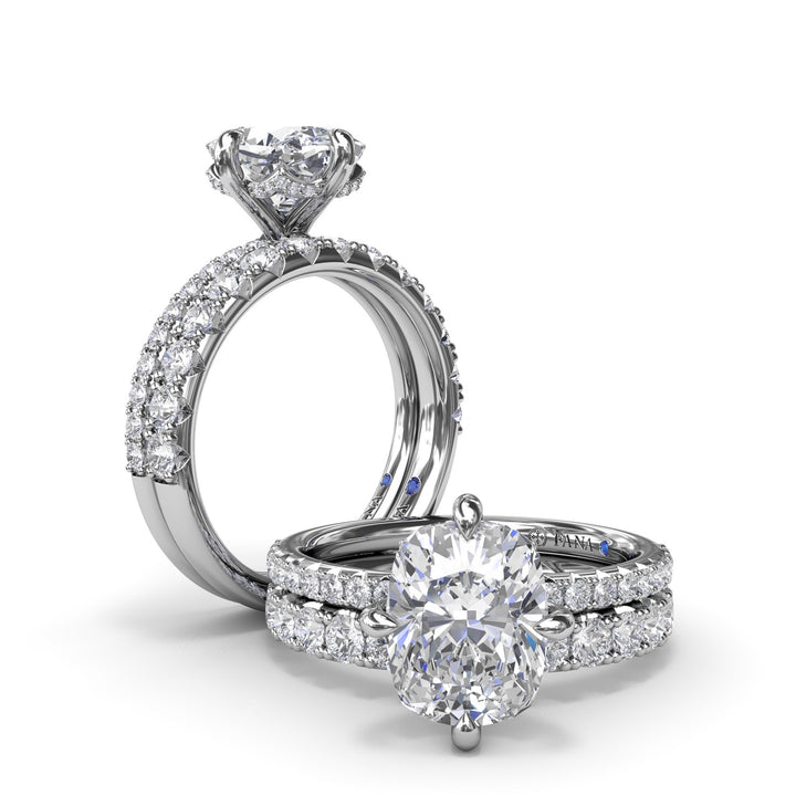 Four Prong Cushion Cut Diamond Engagement Ring