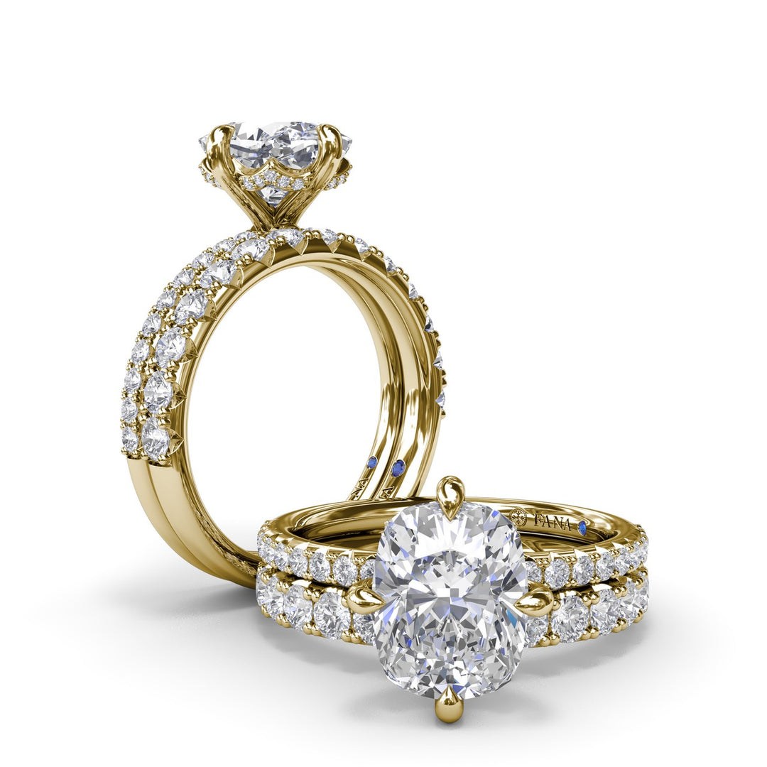 Four Prong Cushion Cut Diamond Engagement Ring