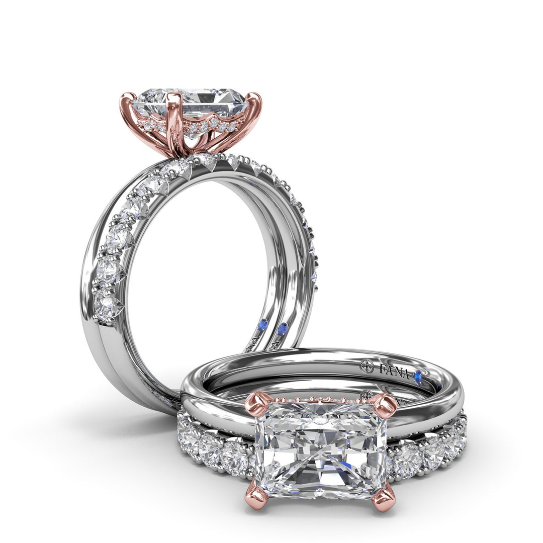 Radiant East West Engagement Ring