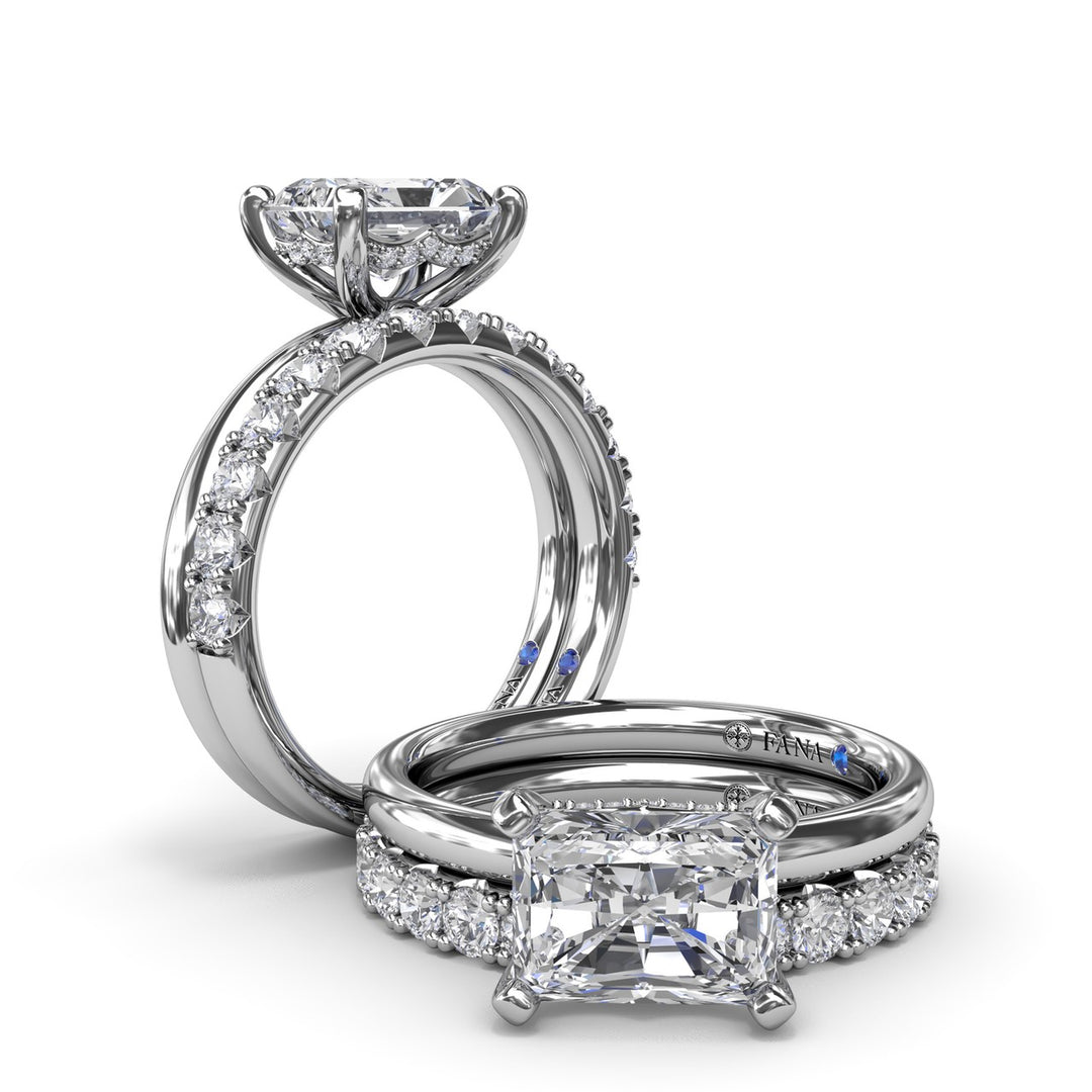 Radiant East West Engagement Ring