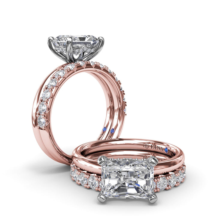Radiant East West Engagement Ring