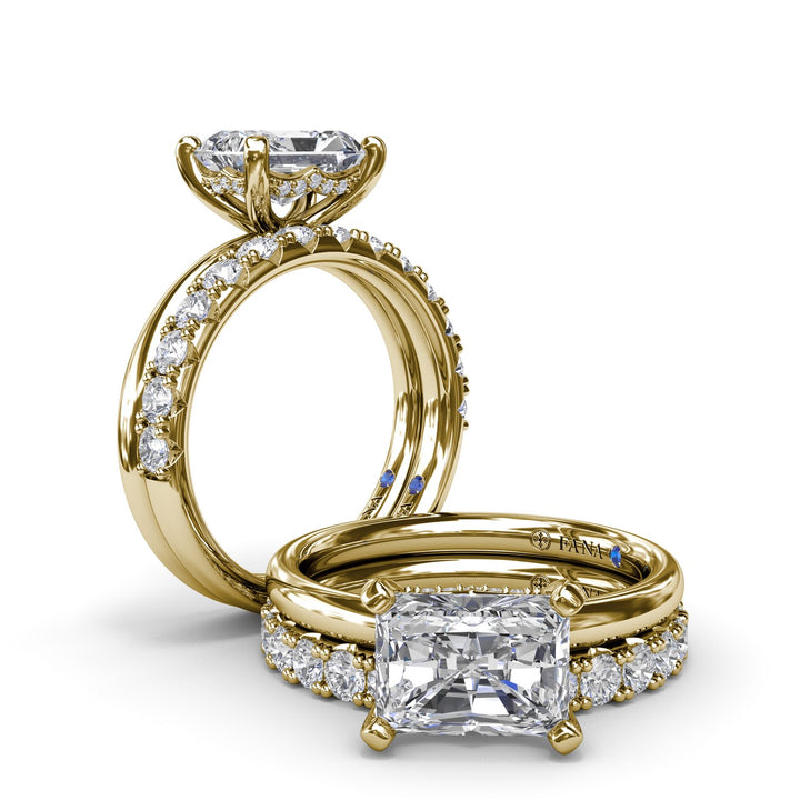 Radiant East West Engagement Ring