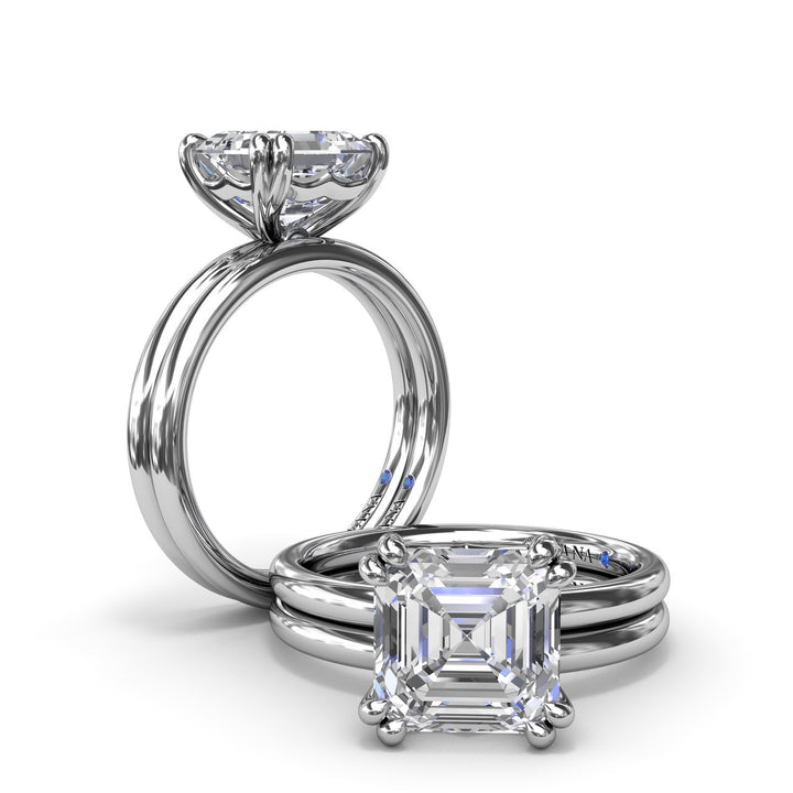 Asscher Cut Diamond Engagement Ring