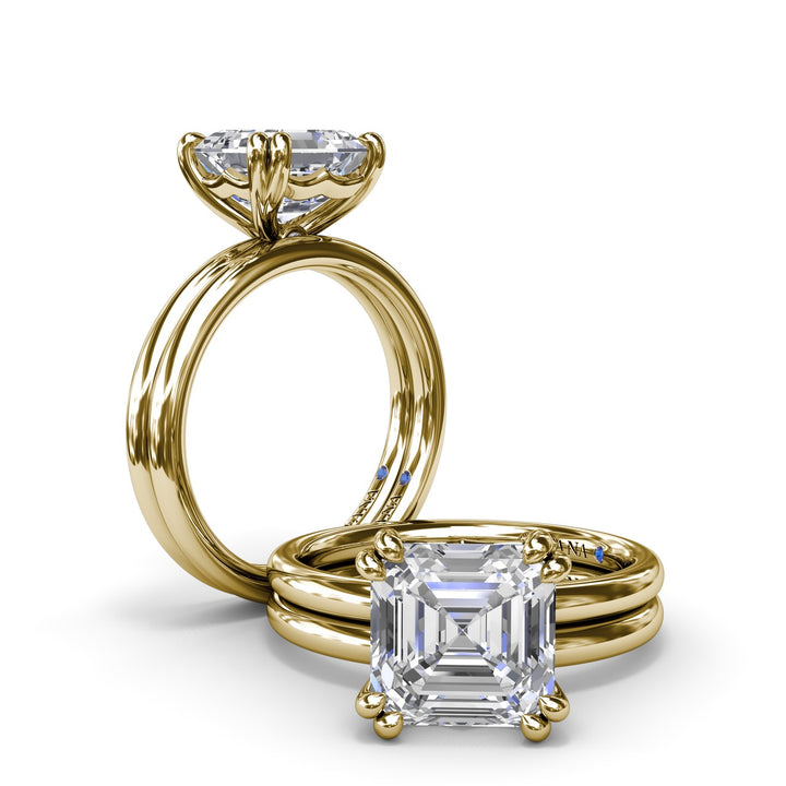 Asscher Cut Diamond Engagement Ring