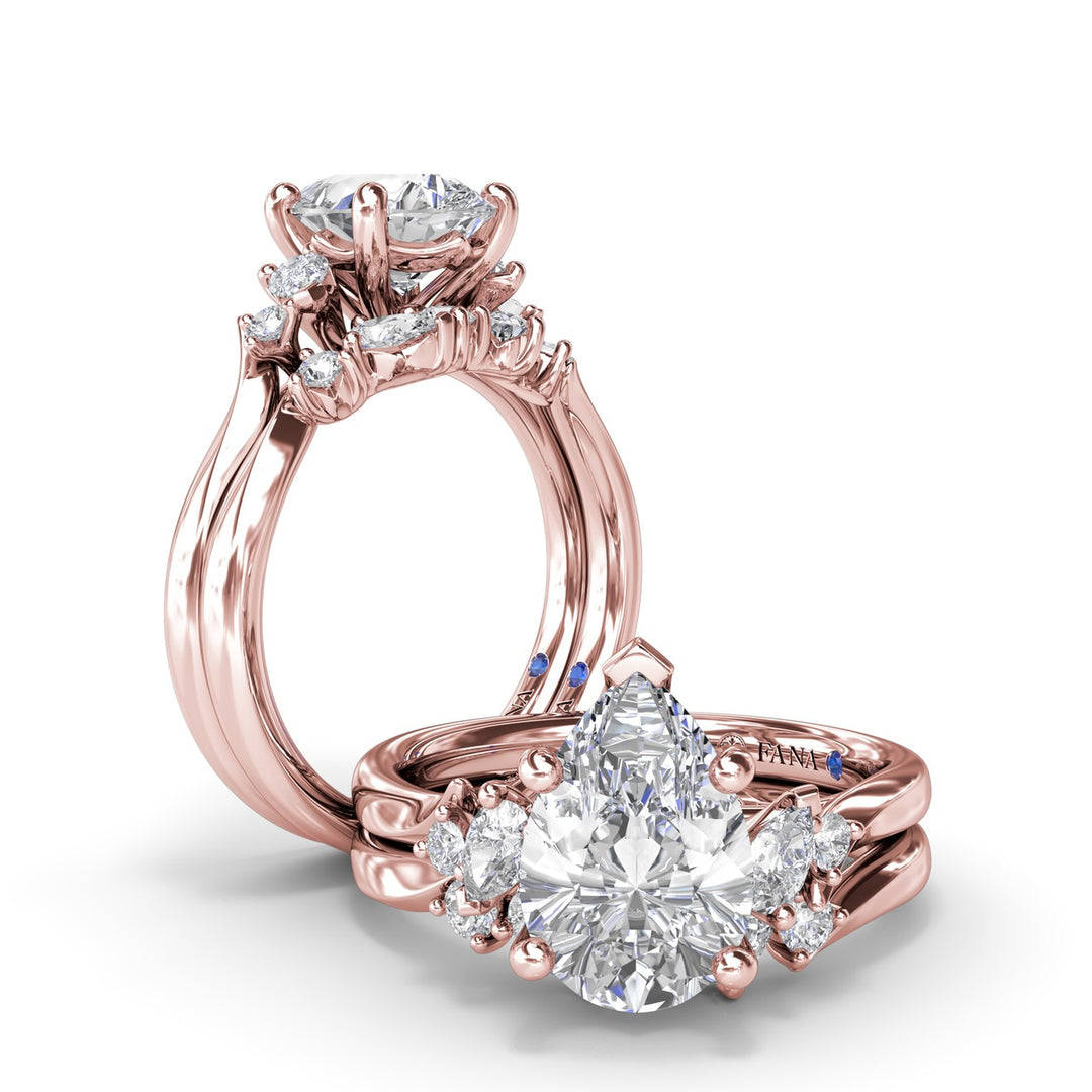 Pear and Round Diamond Band