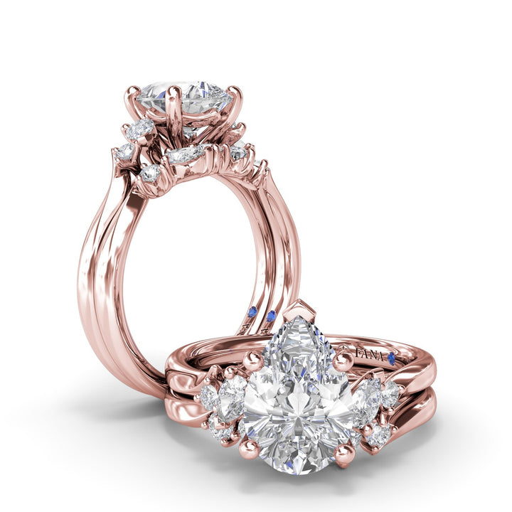 Pear and Round Diamond Band