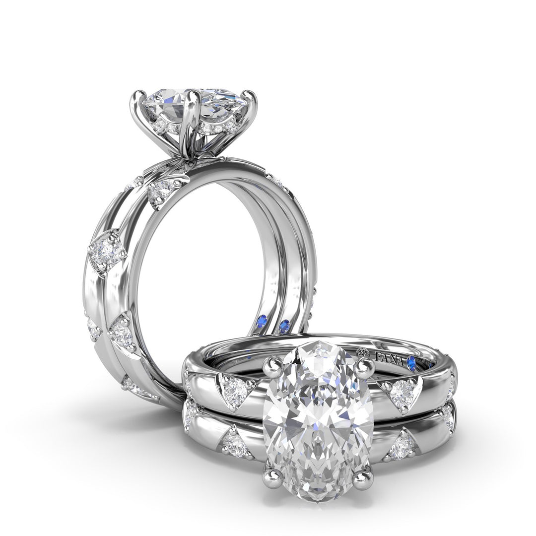 Wide Round Diamond Band