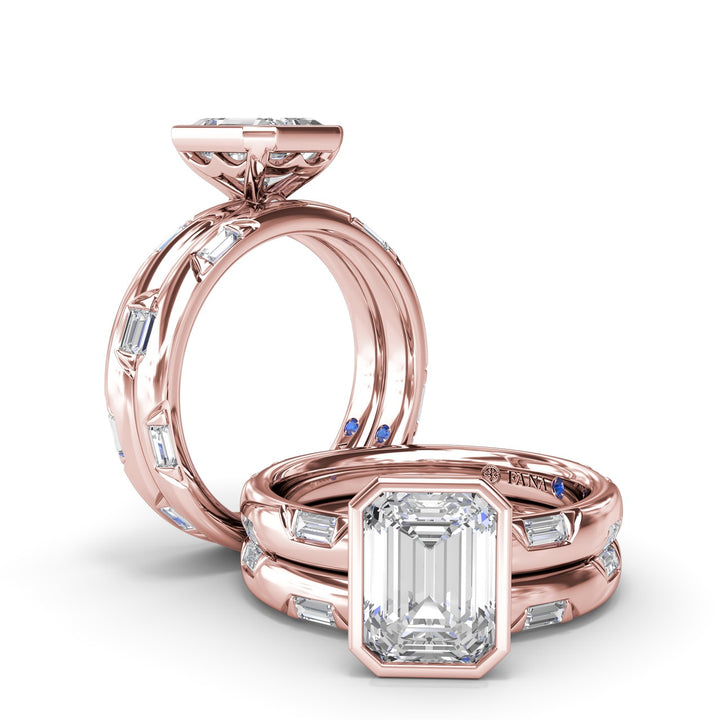 Abstract Baguette Diamond Band