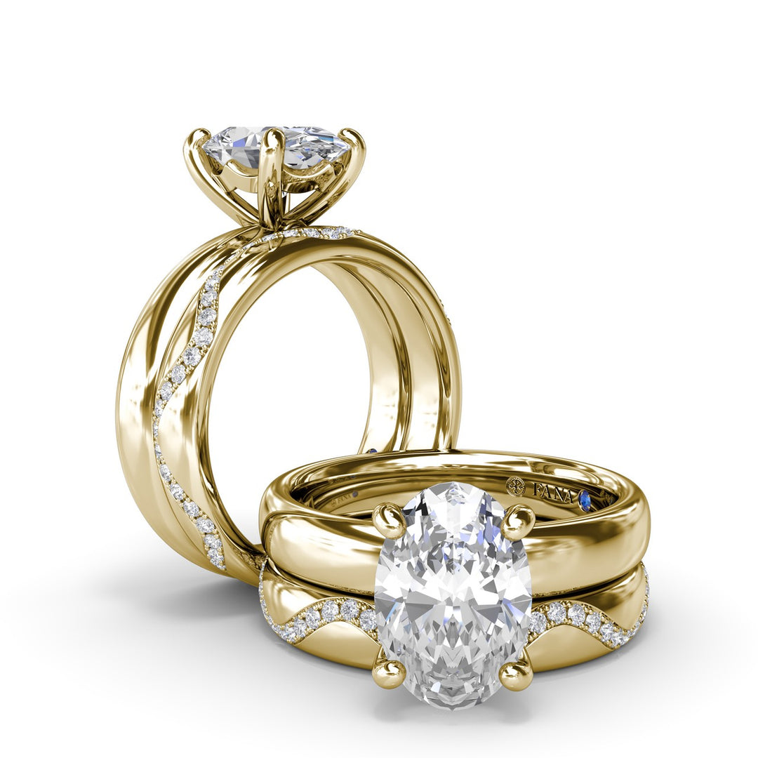 Modern PavÃ© Diamond Band