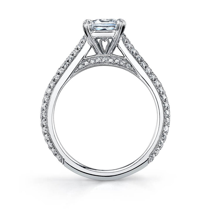 Constance - Micro Pave Solitaire Engagement Ring