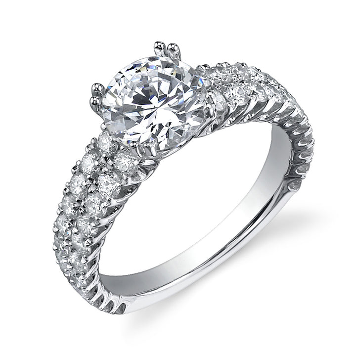 Double Row Solitaire Engagement Ring