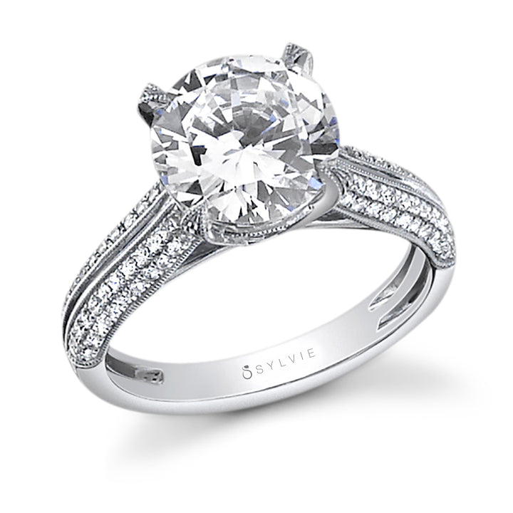 Split Shank Solitaire Engagement Ring