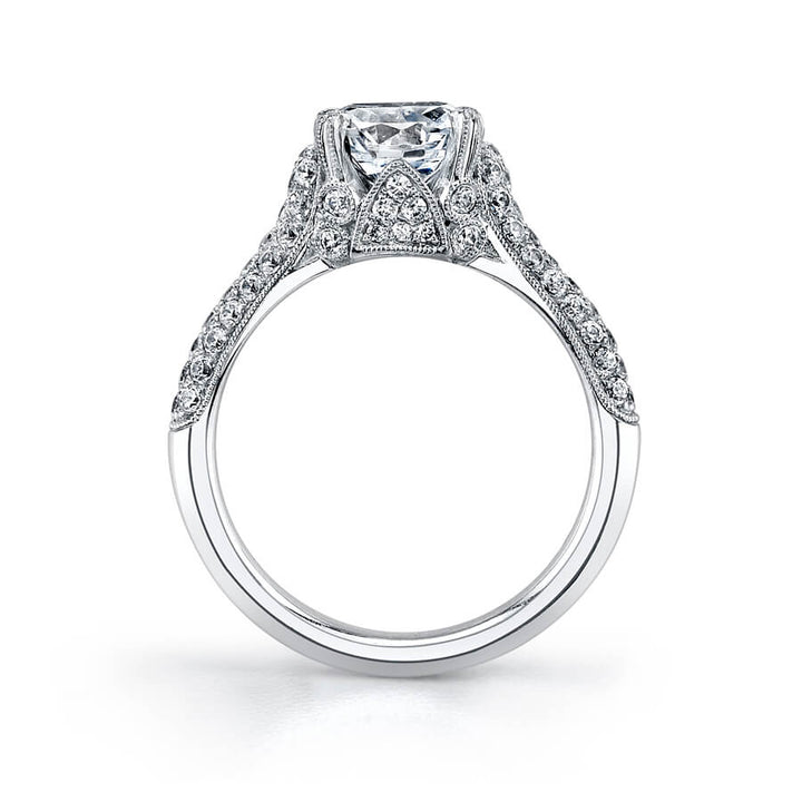 Raegan - Unique Cushion Cut Engagement Ring