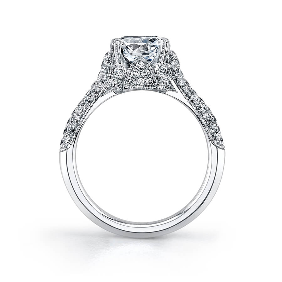Raegan - Unique Cushion Cut Engagement Ring