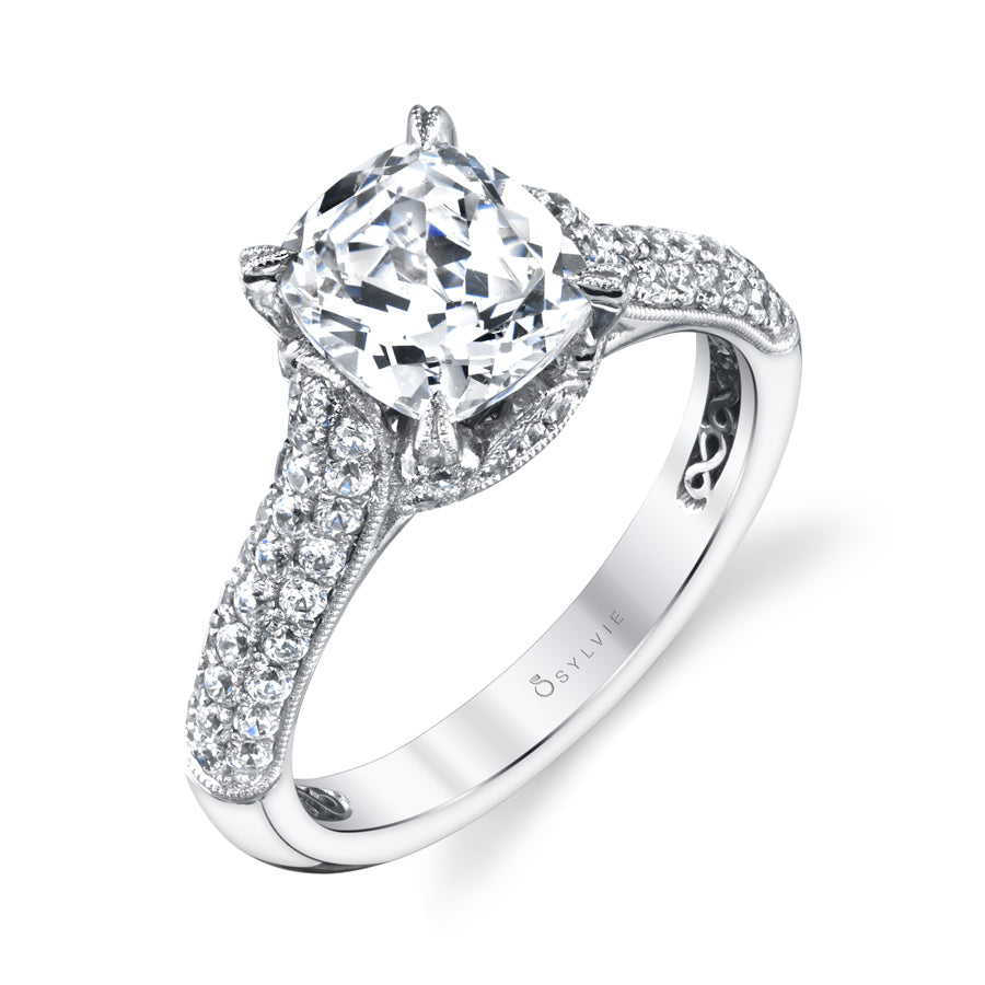 Reagan - Cushion Cut Solitaire Engagement Ring