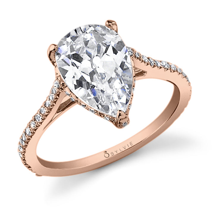 Madalyne - Pear Shaped Solitaire Engagement Ring