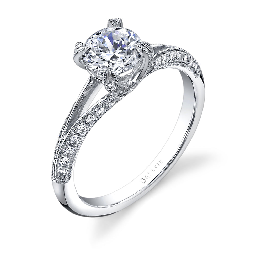 Vintage Inspired Solitaire Engagement Ring