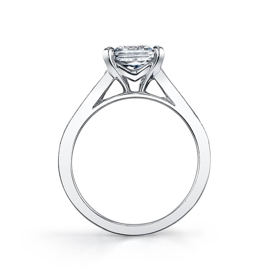 Colletta - Modern Princess Cut Baguette Engagement Ring